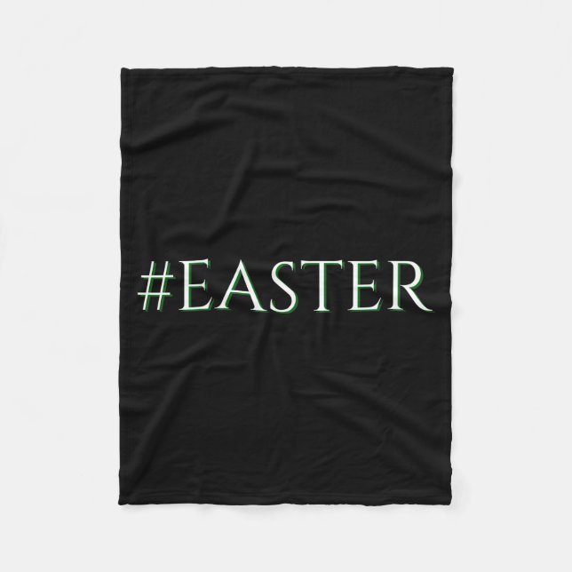 Oster-Hashtag Moderne Osterdesign-Grün-T-Shirt  Fleecedecke (Vorderseite)