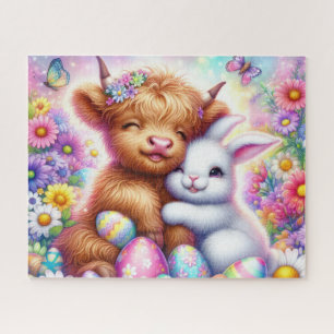 Oster Highland-Rind Osterhase Puzzle