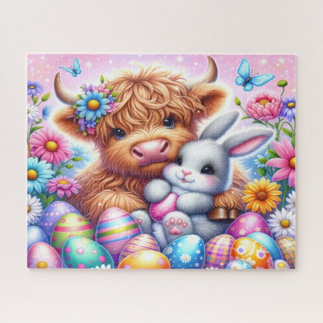 Oster-Hochlandkuh-Puzzle Puzzle (Horizontal)