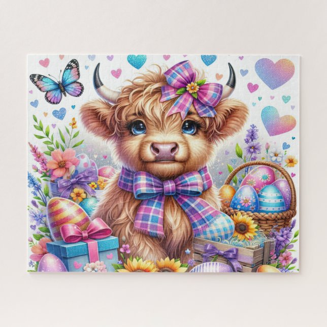 Oster-Hochlandkuh-Puzzle Puzzle (Horizontal)