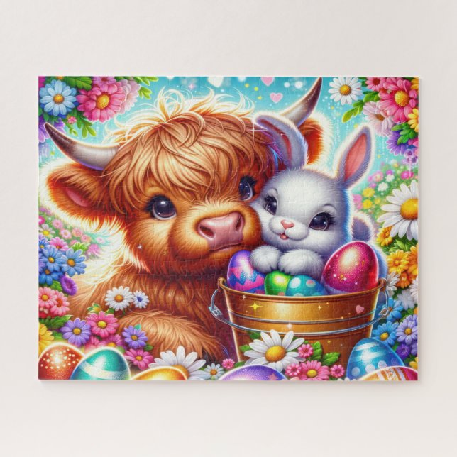 Oster-Hochlandkuh-Puzzle Puzzle (Horizontal)