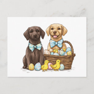 Oster-Labrador-Retriever-Hunde Feiertagspostkarte