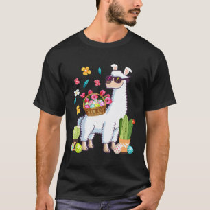 Oster-Lama-Korb mit Hasenohren Osterei T-Shirt