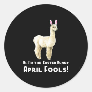 Oster Lama Lustig April Scherz Oster Hase T-Shirt Runder Aufkleber