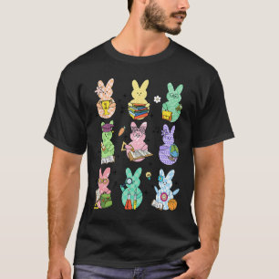 Oster-Lehrer-Hase Frohe Ostern Ei Retro-Lehrer T-Shirt