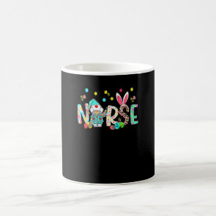 Oster-Leopard-Dekor-Hasenohren-Krankenschwester-Gn Kaffeetasse