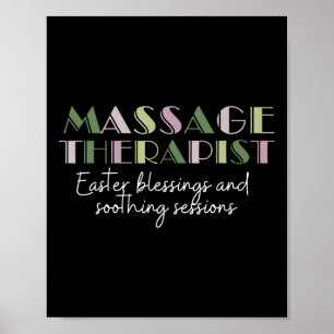 Oster-Magier-Therapeut Süßer Magier-Hase Frohe Ost Poster