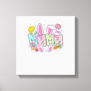 Oster-Mama-Hasen-Ohren Koketter Bogen Osterhase Leinwanddruck