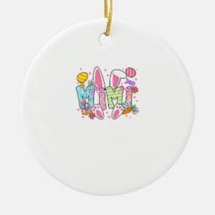 Oster Mimi Bunny Ohren Kokette Schleife Osterhase  Keramik Ornament