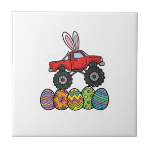 Oster-Monster-Truck für Jungen Frohen Ostertag Eie Fliese