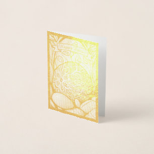 Oster-Motiv Schwarz-Weiß-Cartoon mit Ostereiern 97 Folienkarte