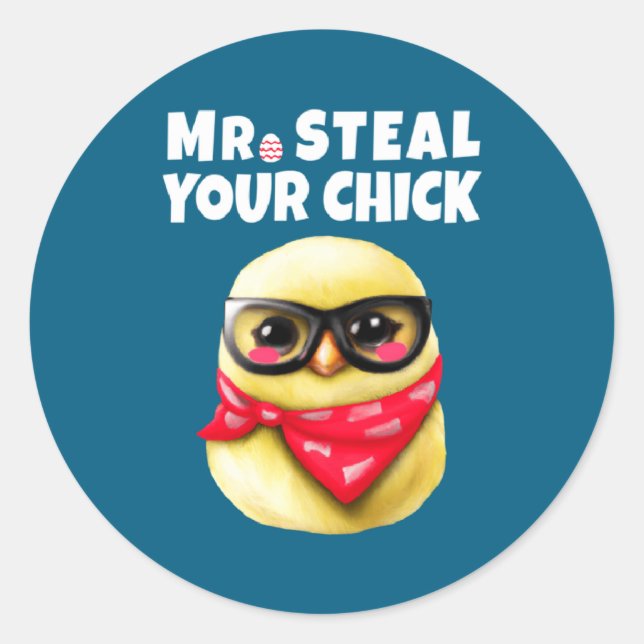 Oster Mr Steal Chick Kleinkind Runder Aufkleber (Vorderseite)