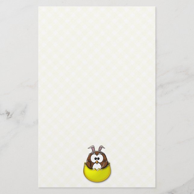 Oster-Owl - gelb Briefpapier (Vorderseite)