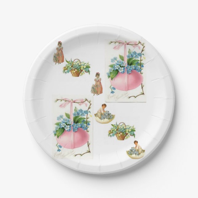 Oster-Papierplatten Pappteller (Vorderseite)