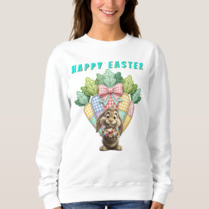Oster-Patchwork-Karotten  Sweatshirt