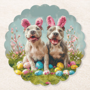 Oster-Pit-Bull-Hunde Untersetzer