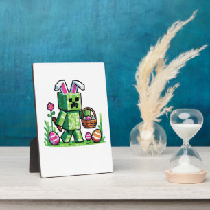 Oster-Pixel-Gaming-Hase-Eier-Jagd Fotoplatte