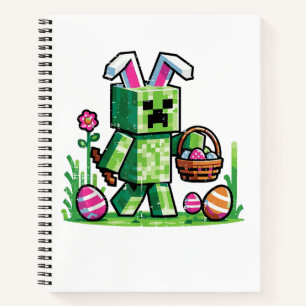 Oster-Pixel-Gaming-Hase-Eierjagd Notizbuch