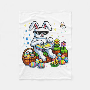 Oster-Pixel-Spieler-Hase-Gaming-Kleinkind-Jungen-K Fleecedecke