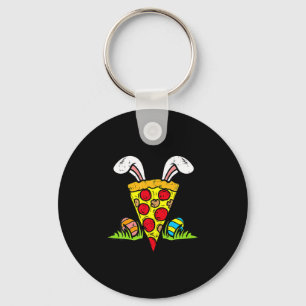 Oster-Pizza-Scheibe Hasenohren Lustiger Snack Esse Schlüsselanhänger