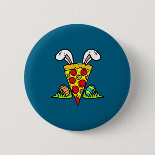 Oster-Pizzascheibe Hasenohren lustiger Snack Essen Button