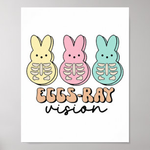 Oster-Radiologie-Hase Eier-Röntgen-Vision Xray Tec Poster
