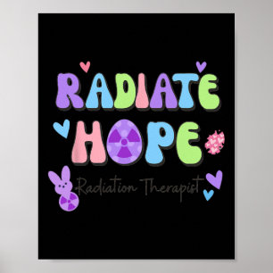 Oster-Radiologie-Therapeut Süßer Hase Strahlung Th Poster