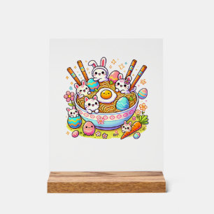 Oster-Ramen-Katzen Cute Anime Frohen Ostertag Wome Acrylschild