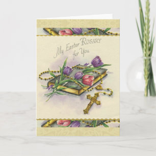 Oster-Rosenkranz Spiritual Bouquet Floral Feiertagskarte