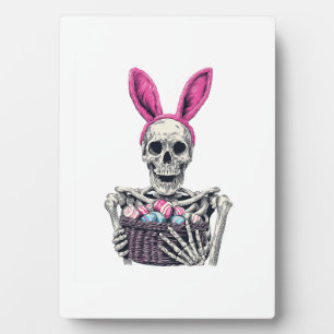 Oster-Schädel - Lustiger Bunny-Skelett Fotoplatte