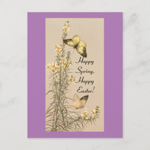 Oster-Schmetterlinge vintage Postkarte