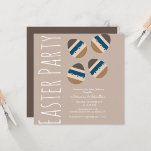 Oster-Schokoladeneier Erdtöne-Party Karte