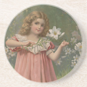 Oster-Schönheiten, Vintage-Illustration, 1898 Getränkeuntersetzer