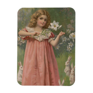Oster-Schönheiten, Vintage-Illustration, 1898 Magnet