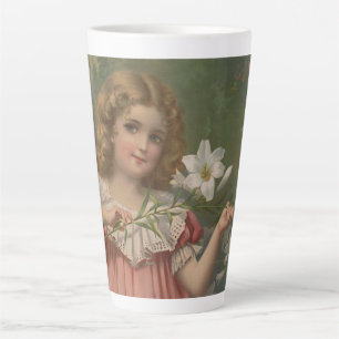 Oster-Schönheiten, Vintage-Illustration, 1898 Milchtasse