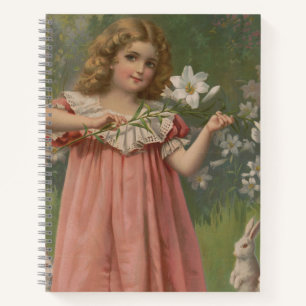 Oster-Schönheiten, Vintage-Illustration, 1898 Notizbuch
