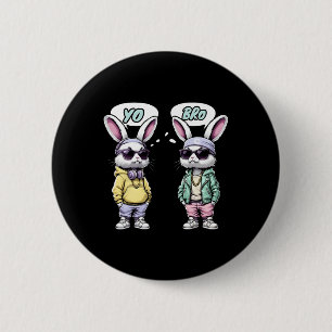 Oster-Shirt 2025 Yo Bro Zitat Lustiges Hip-Hop-Kan Button