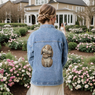 Oster-Shirt mit schlafendem Hasen Zu süß zum Anfas Jeansjacke