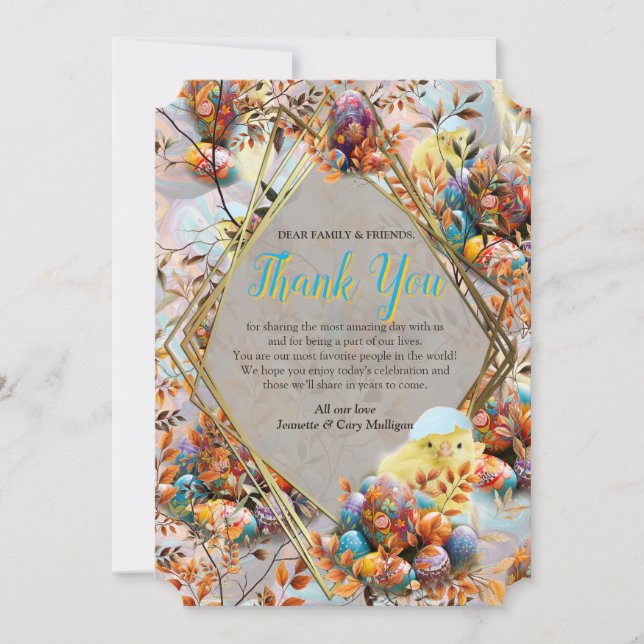 Oster Sonntag Feierlichkeiten Einladung (Vorderseite)