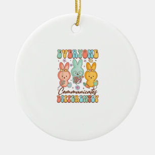 Oster Sprachtherapie SLP Jeder kommuniziert auf se Keramik Ornament