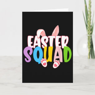 Oster-Squad-Familien-Matching-Gruppe Ostereier-Suc Karte