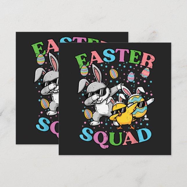 Oster-Squad-Hase-Ei-Küken-Dab-Crew-Matching (Vorne/Hinten)