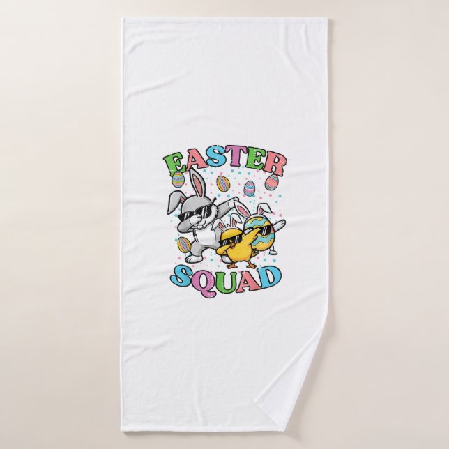 Oster-Squad-Hase-Ei-Küken-Dab-Crew-Matching-Men Badehandtuch (Badehandtuch)