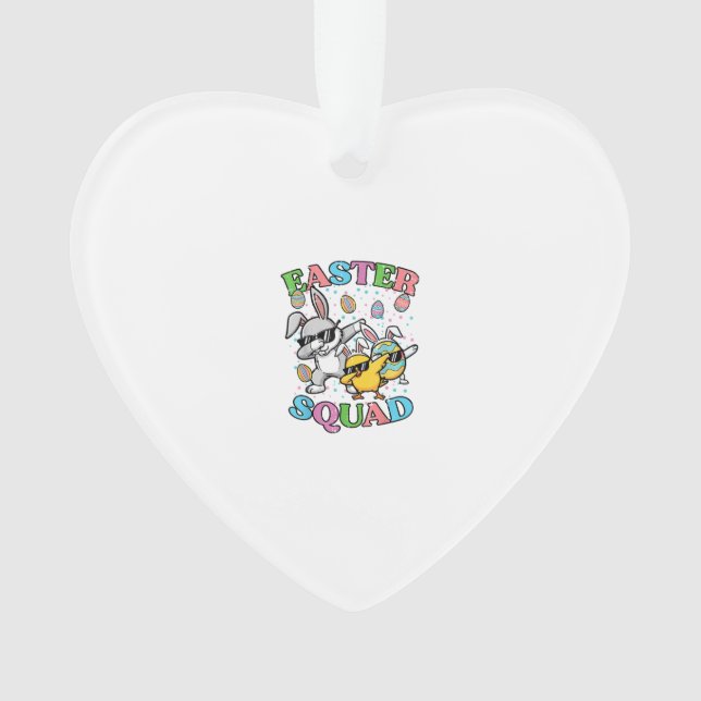 Oster-Squad-Hase-Ei-Küken-Dab-Crew-Matching-Men Ornament (Vorderseite)