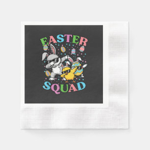 Oster-Squad-Hase-Ei-Küken-Dab-Crew-Matching Serviette