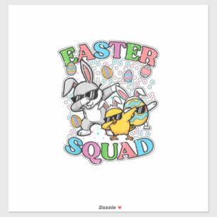 Oster-Squad-Hase-Ei-Küken-Dab-Crew-passende Männer Aufkleber