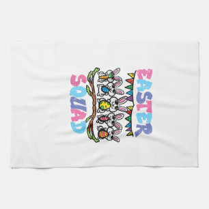 Oster-Squad-Hasen Familie passend Männer Frauen Ki Geschirrtuch