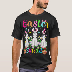 Oster-Squad-Hasenohren Sibirian Husky Hund Frohe O T-Shirt
