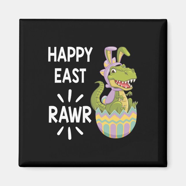 Oster-T-Rex-Dinosaurier-Hase-Ei-Glücklich-Ostern-K Magnet (Vorne)