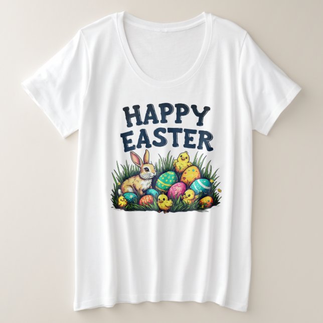 Oster-T-Shirt Große Größe T-Shirt (Design vorne)